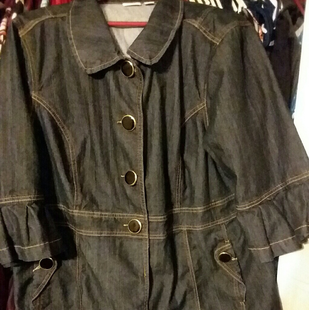 Stylish Black Denim Coat